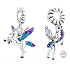 Charm Sterling silver 925 Pegasus, Unicorn flying, animal bracelet pendant