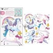 Stickers 3D unicorns 15 x 25 cm