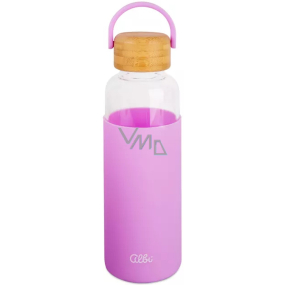 Albi Glass bottle silicone - purple 500 ml