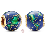 Charm Sterling Silver 925 Planet Earth, Space Bracelet Pendant