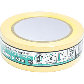 Mako masking construction PVC adhesive tape, plastering, sticks for 6 weeks, width 38 mm, length 33 m