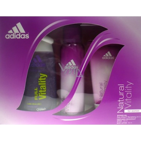 Adidas Natural Vitality 250 ml shower gel + 150 ml deodorant spray + 150 ml body lotion for women