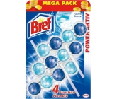 Bref Power Aktiv 4 Formula Ocean Breeze WC block for hygienic cleanliness and freshness of your toilet, colours water 3 x 50 g, megapack