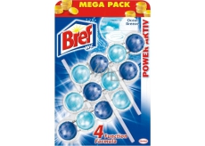 Bref Power Aktiv 4 Formula Ocean Breeze WC block for hygienic cleanliness and freshness of your toilet, colours water 3 x 50 g, megapack