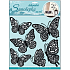 Wall stickers plastic 3D butterflies with moving lace black wings 39 x 30 cm 1 arch