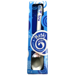 Nekupto Twister Spoon named Matěj blue 16 cm