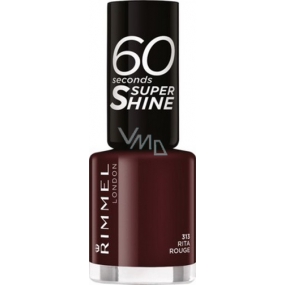 Rimmel London 60 Seconds Super Shine Nail Polish nail polish 313 Rita Rouge 8 ml