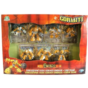 Gormiti Earth exclusive set with figures and cards 7 pieces, recommended age 4+