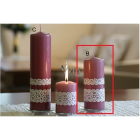 Lima Lace candle old pink cylinder 60 x 150 mm 1 piece