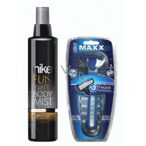 Nike Fun Water Body Mist Outrageous perfumed body spray 200 ml + razor for men, gift set