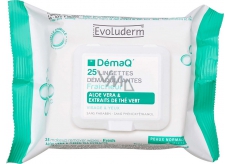 Evoluderm Remover Wipes Makeup Remover Moisturized Wipes For Eyes And Neck For Normal And Mixed Skin 25 Pieces