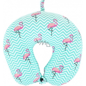 Albi Original Travel pillow Flamingos turquoise 30 x 28 x 10 cm