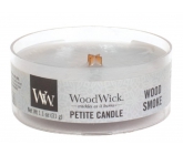WoodWick Wood Smoke - Cedar wood smoke scented candle with wooden wick petite 31 g