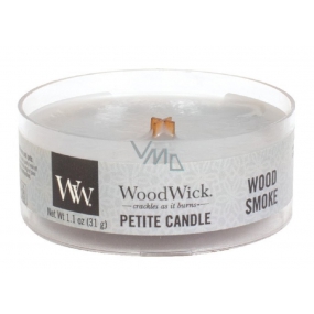WoodWick Wood Smoke - Cedar wood smoke scented candle with wooden wick petite 31 g