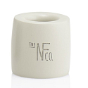 The Natural Family Co. Soft Bio toothbrush and stand Gray made of resin and corn starch