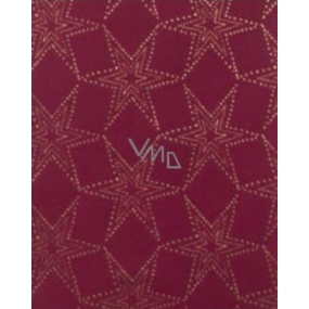 Zöwie Gift wrapping paper 70 x 150 cm Christmas Luxury Noble Stars with embossing burgundy gold stars