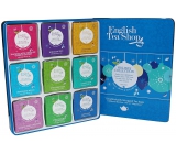 English Tea Shop Bio Blue decorations Black tea with chocolate, cherries and coconut + Moroccan spices + Pungent peach + Mint and melon + White mint bark + Coconut Chai + Sweet rosehip with cinnamon + Apple, cinnamon and Earl Gray + Sweets, 72 pieces, 9 flavor of 8 infusion bags, gift set in tin box