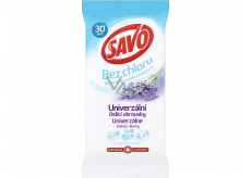 Savo Lavender universal disinfectant cleaning wipes without chlorine 30 pieces