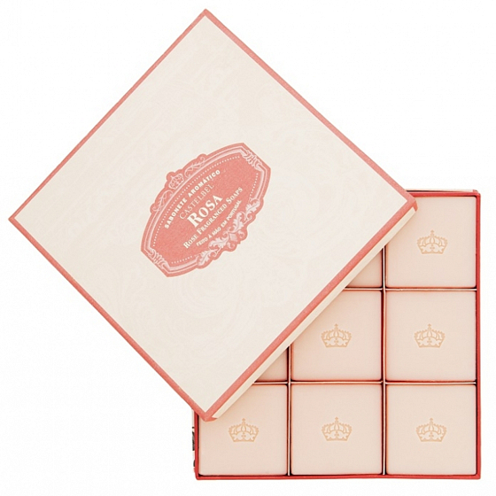 Castelbel Rose mini toilet soap 9 x 25 g, cosmetic set