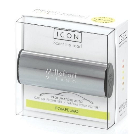 Millefiori Milano Icon Pompelmo - Grapefruit car fragrance Metallo anthracite glossy smells up to 2 months 47 g