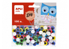Apli Movable eyes self-adhesive colored round 10 mm 100 pieces, 18255