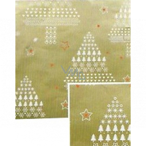 Nekupto Christmas gift wrapping paper 70 x 200 cm Golden white trees