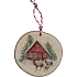 Bohemia Gifts Handmade wooden Christmas ornament House and deer 6 cm