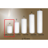 Lima Gastro smooth candle cylinder ice white 70 x 100 mm