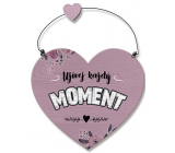 Nekupto Sweet home Heart sign Enjoy every moment 17 x 15 cm x 0,5 cm