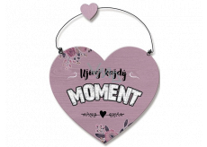 Nekupto Sweet home Heart sign Enjoy every moment 17 x 15 cm x 0,5 cm