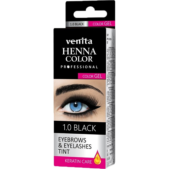 Venita Henna Professional Eyebrow Gel Color 1.0 Black 15 g