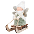 Angel on a sleigh in a fur coat 13 cm