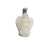 Quartz Angel guardian pendant natural stone hand cut 2 - 2,2 cm, the most perfect healer