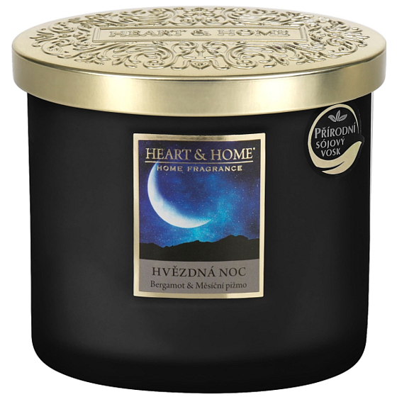 Heart & Home Starry Night soy scented candle ellipse burns up to 40 hours 220 g