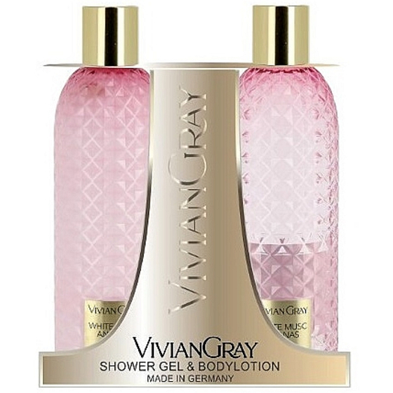 Vivian Gray White Musc & Pineapple luxury body lotion 300 ml + luxury shower gel 300 ml, cosmetic set