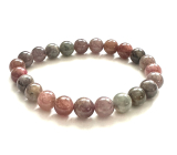 Spinel bracelet elastic natural stone, ball 8 mm /16 - 17 cm, good luck-good mood