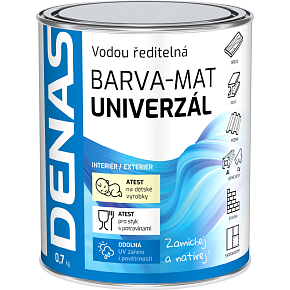 DENAS UNIVERZÁL-MAT top coat for wood, metal and concrete, 0250 palisander, 700 g DENAS UNIVERZÁL-MAT top coat for wood, metal and concrete, 0250 palisander, 700 g
