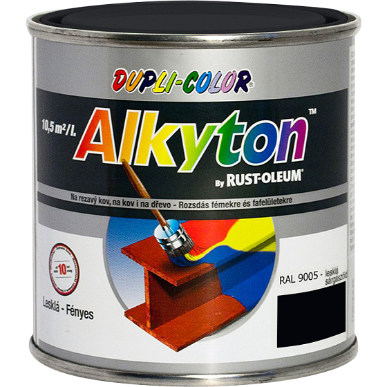 Dupli-Color Alkyton Gloss, self-priming rust paint, Ral 9005 black, 250 ml