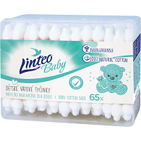 Linteo Baby Cotton Swabs for Kids, 65 pcs