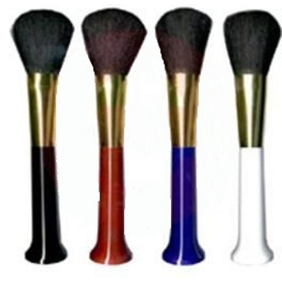 Face System Cosmetic brush extended handle gold hem