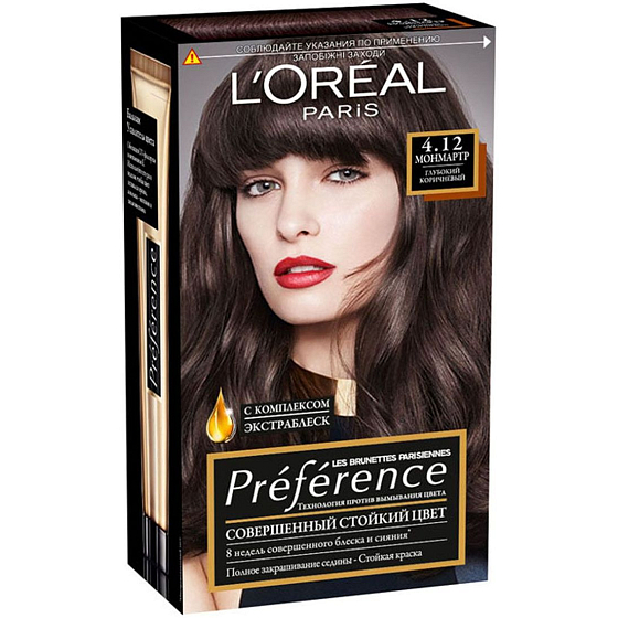 Loreal Paris Préférence Récital hair color 4.12 Vendome intense brown iridescent