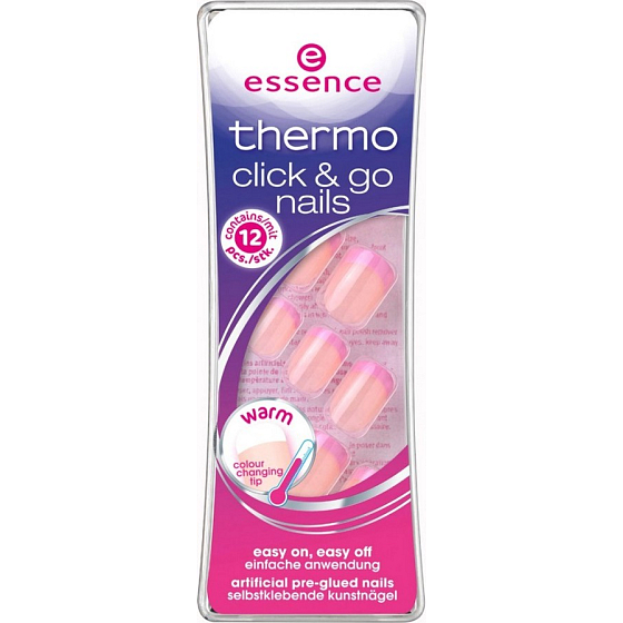 Essence Thermo Click & Go Nails artificial nails 02 Keep Cool, Hotty! 12 pieces