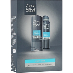 Dove FM Clean Comfort Men + Care shower gel 250 ml + deodorant spray for men 150 ml, cosmetic set