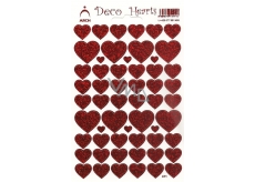 Arch Holographic decorative heart stickers red 411