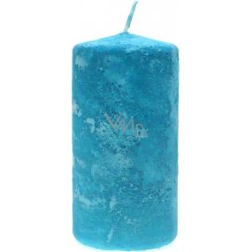 Lima Marble Cotton scented candle blue cylinder 50 x 100 mm 1 piece