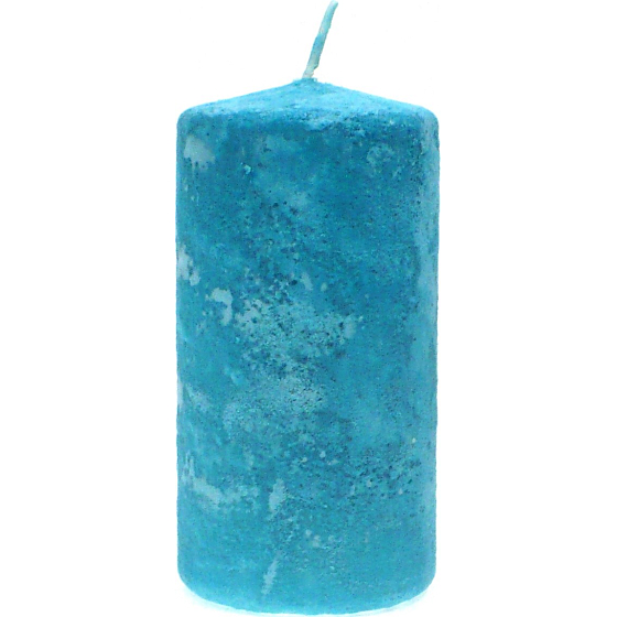 Lima Marble Cotton scented candle blue cylinder 50 x 100 mm 1 piece