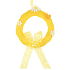 Sisal wreath for hanging yellow 15 cm