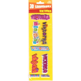 Nekupto 3D Stickers with the name Viktorka 8 pieces