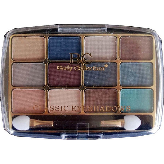 Body Collection Classic Eyeshadow Cosmetic Eyeshadow Cassette Set 2 12 x 1 g