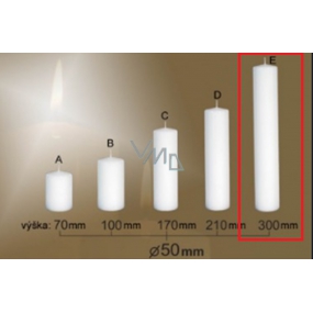 Lima Gastro smooth candle white cylinder 50 x 300 mm 1 piece